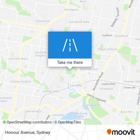 Honour Avenue map