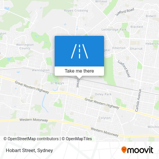 Hobart Street map