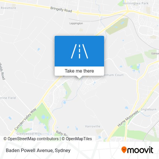 Baden Powell Avenue map