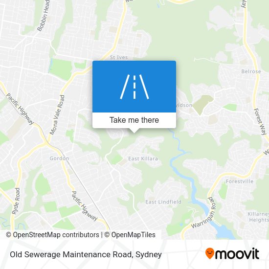 Old Sewerage Maintenance Road map