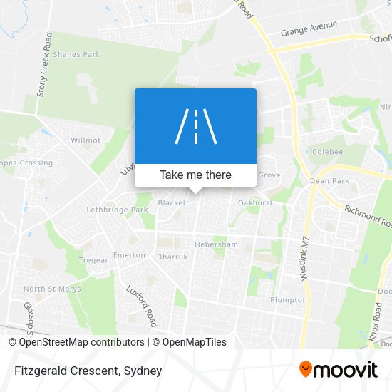 Fitzgerald Crescent map