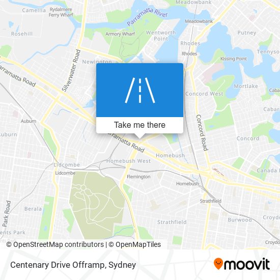 Centenary Drive Offramp map