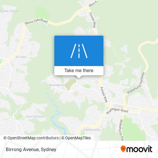 Mapa Birrong Avenue