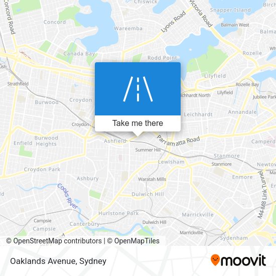 Oaklands Avenue map