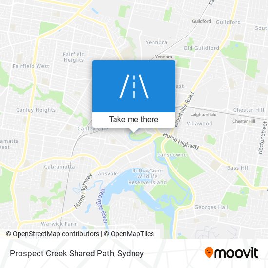 Mapa Prospect Creek Shared Path