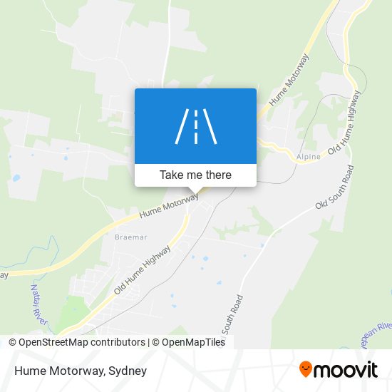 Mapa Hume Motorway