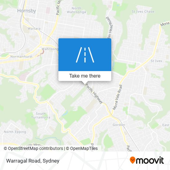 Mapa Warragal Road