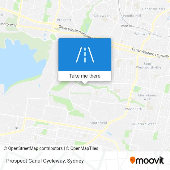 Prospect Canal Cycleway map