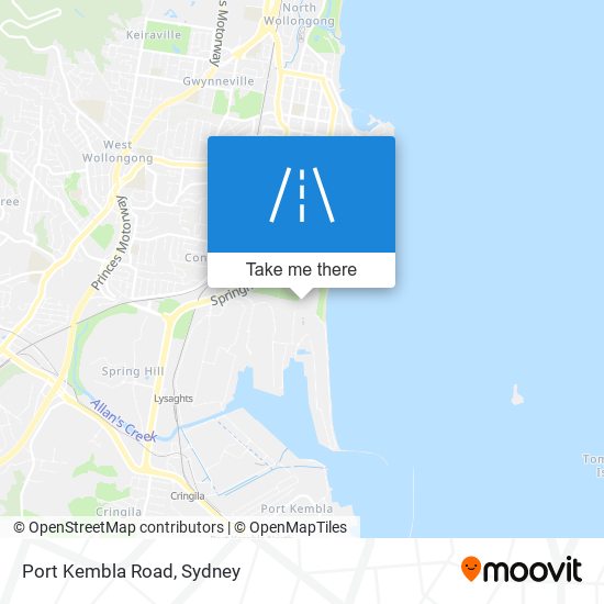 Mapa Port Kembla Road