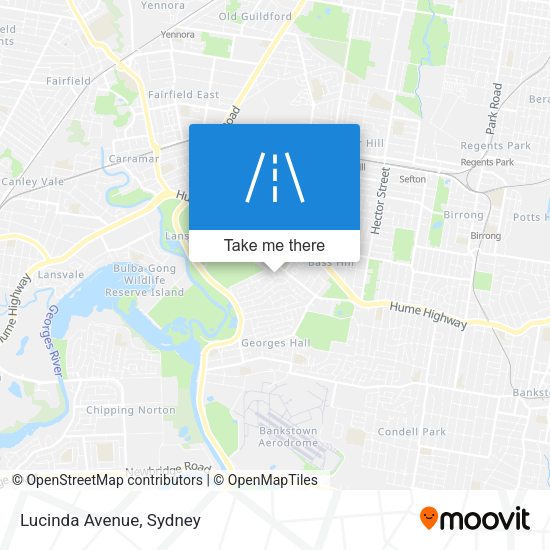 Lucinda Avenue map