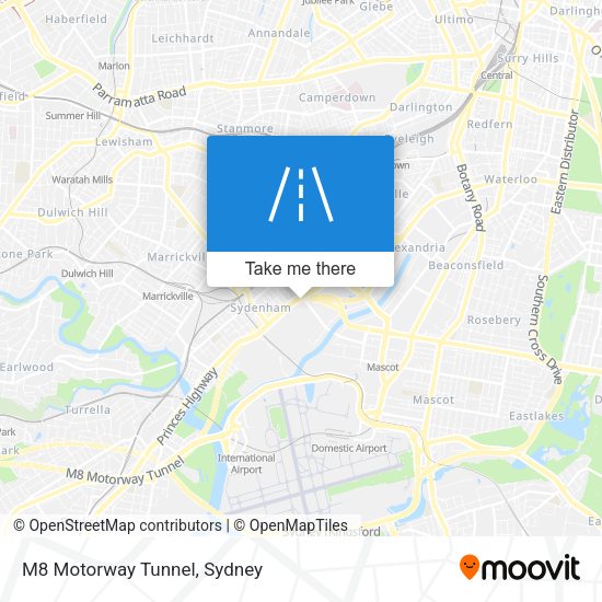 M8 Motorway Tunnel map