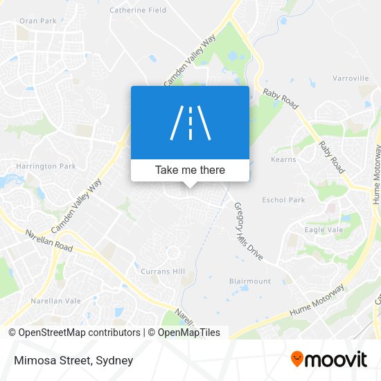 Mimosa Street map