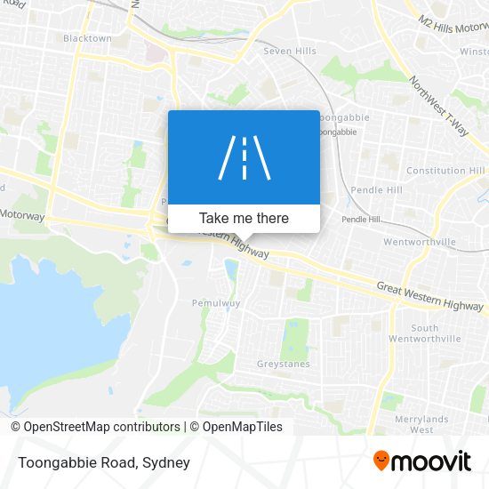 Toongabbie Road map