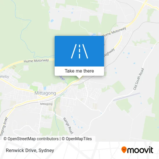 Renwick Map How to get to Renwick Drive, Mittagong by bus or train?
