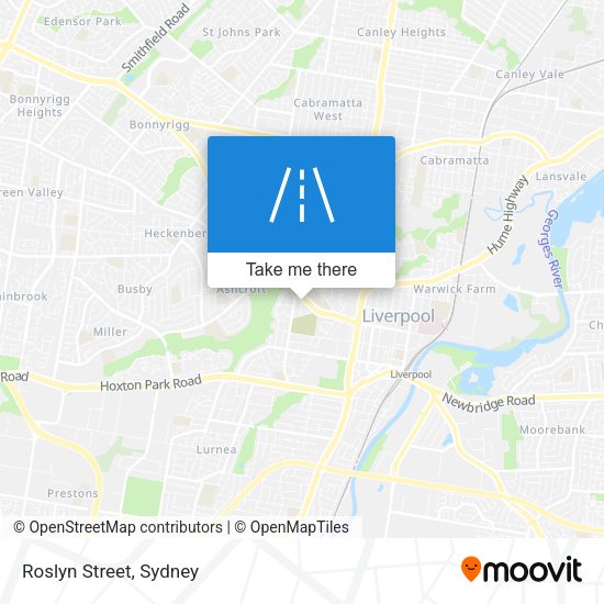 Roslyn Street map