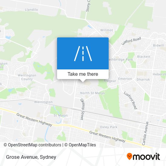 Grose Avenue map