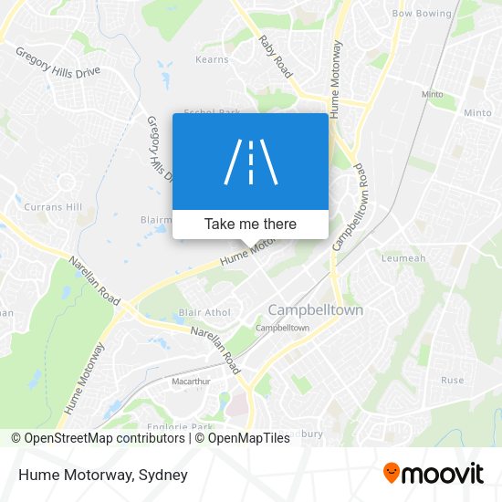 Hume Motorway map