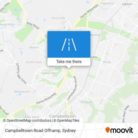 Campbelltown Road Offramp map