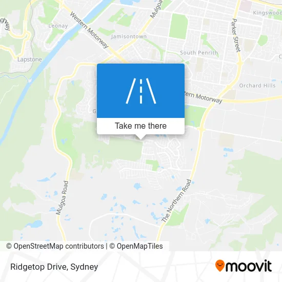 Mapa Ridgetop Drive