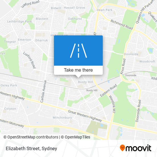 Mapa Elizabeth Street