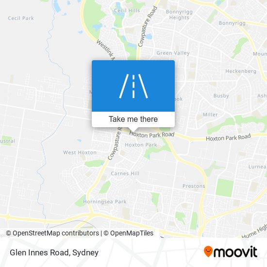 Mapa Glen Innes Road