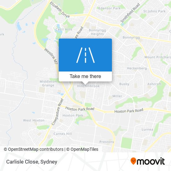 Carlisle Close map