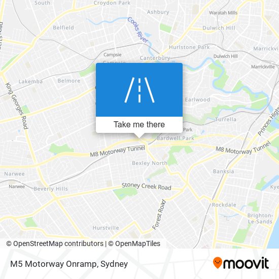 Mapa M5 Motorway Onramp