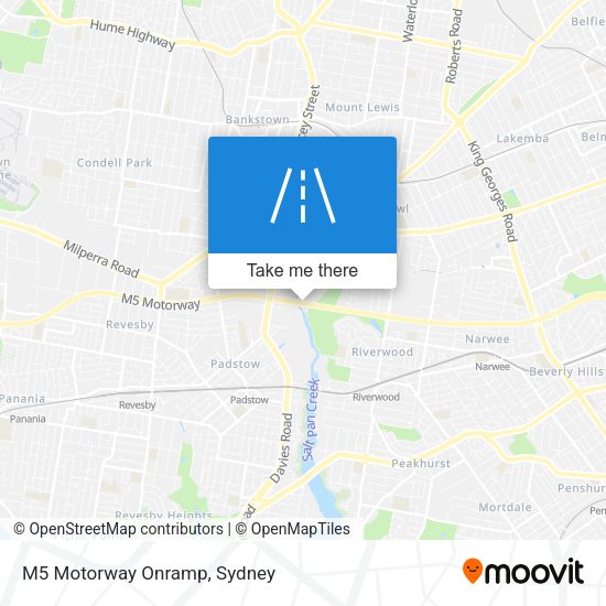M5 Motorway Onramp map