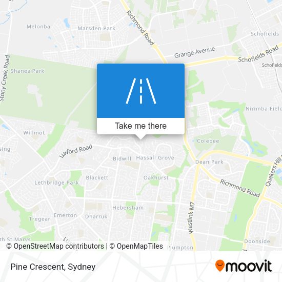 Pine Crescent map