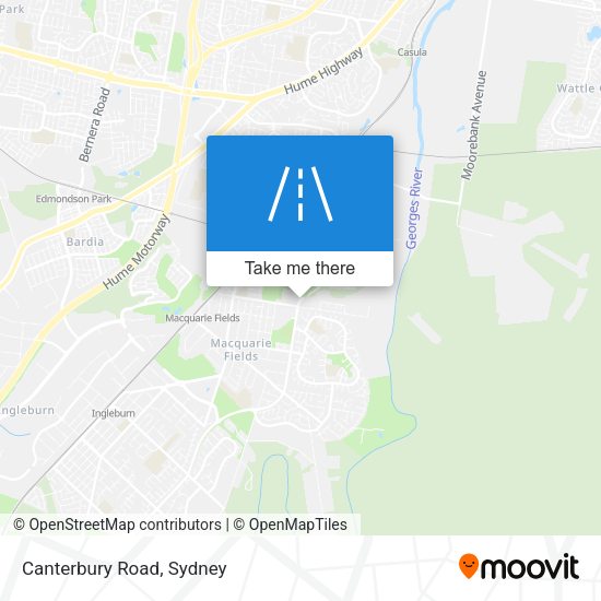Canterbury Road map