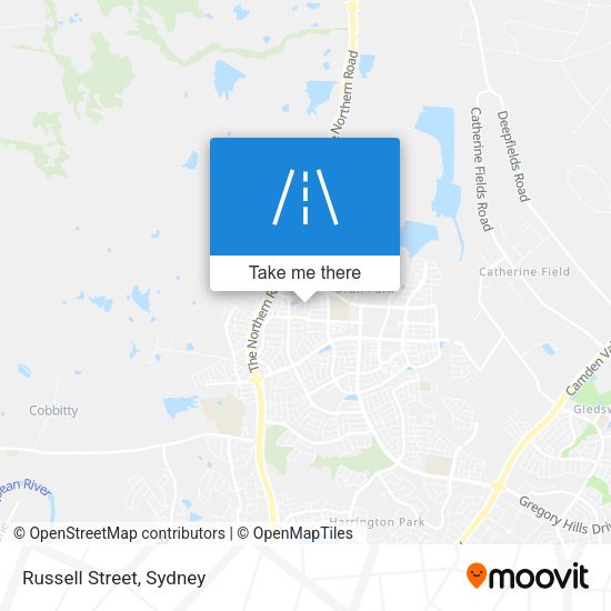Russell Street map