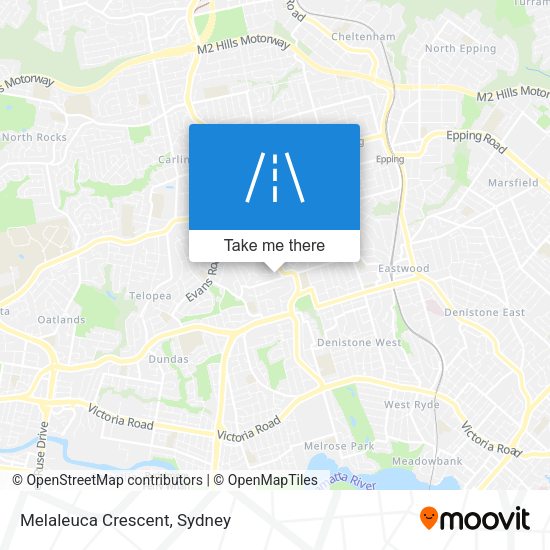 Melaleuca Crescent map