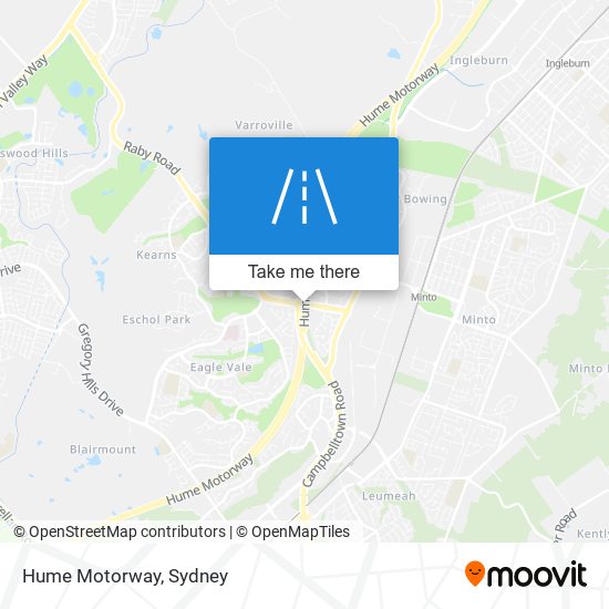 Mapa Hume Motorway