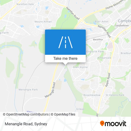 Mapa Menangle Road