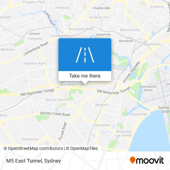 Mapa M5 East Tunnel