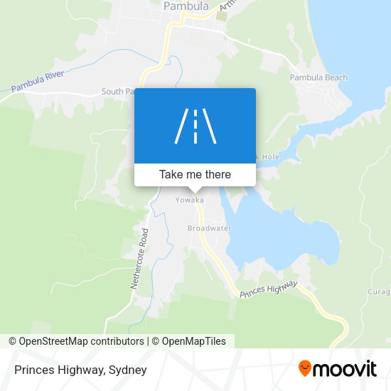 Princes Highway map