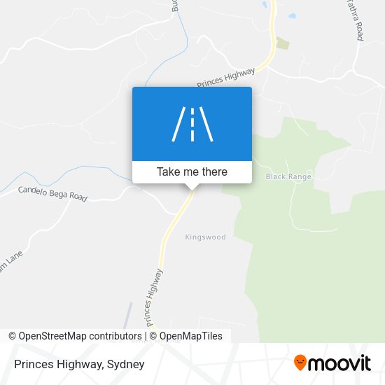 Princes Highway map