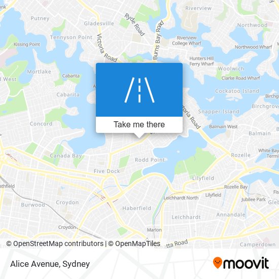 Mapa Alice Avenue