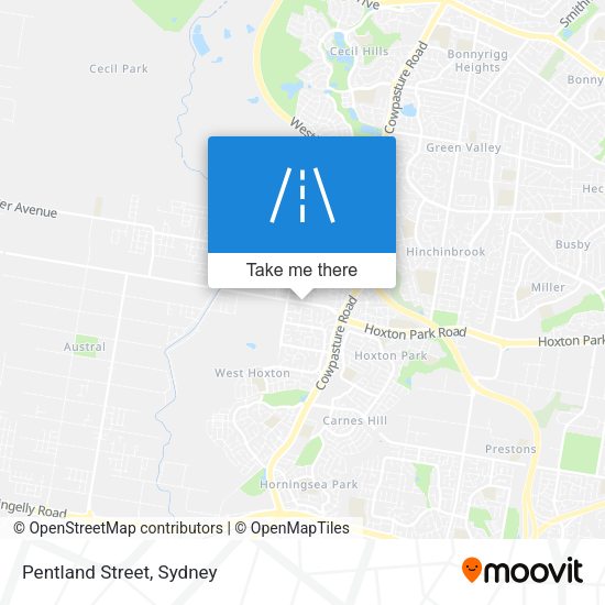 Pentland Street map