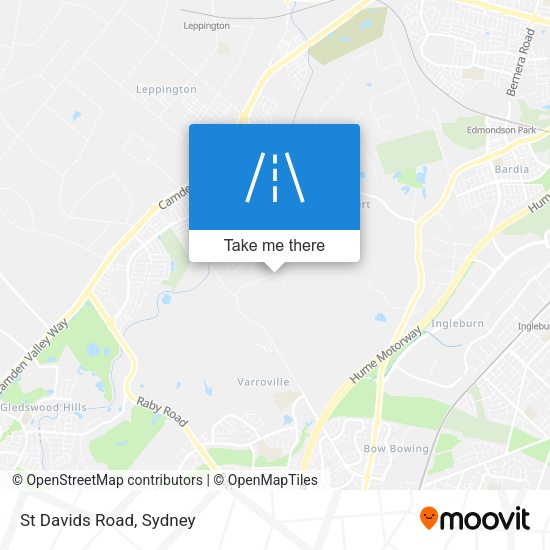 St Davids Road map
