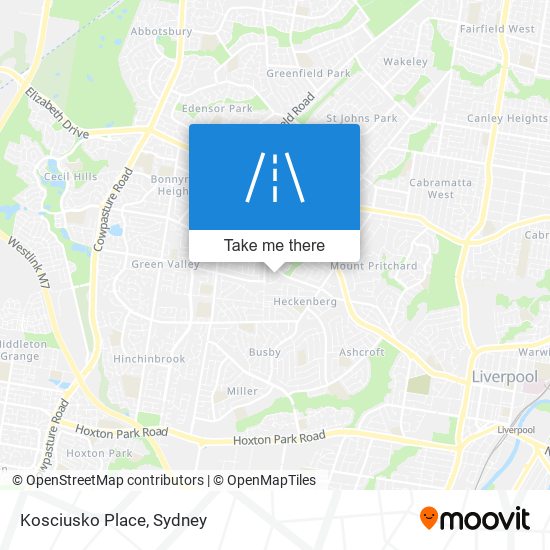 Mapa Kosciusko Place