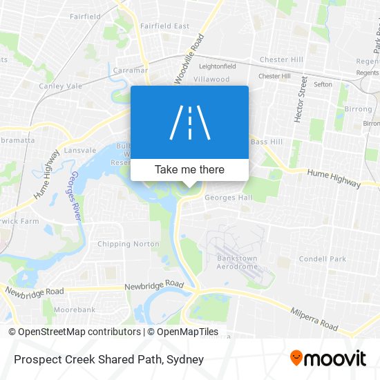 Mapa Prospect Creek Shared Path