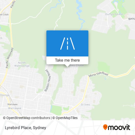 Lyrebird Place map