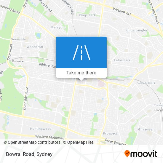 Mapa Bowral Road