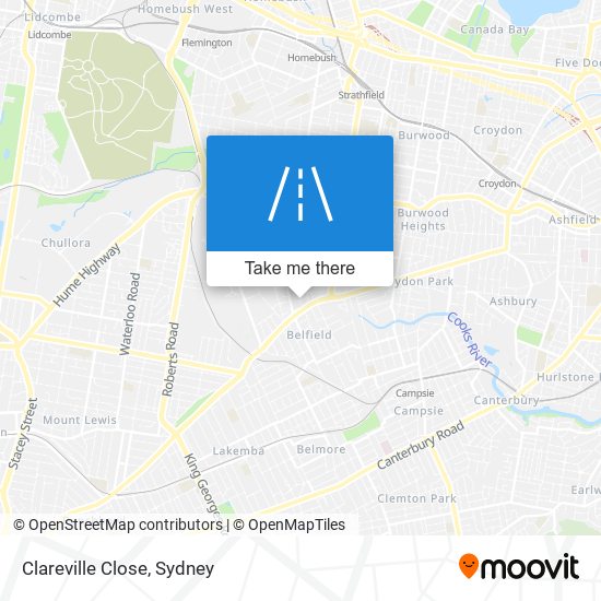 Clareville Close map