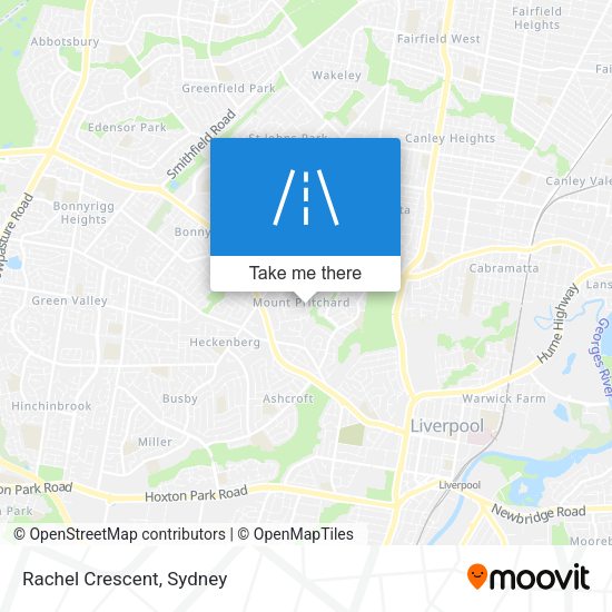 Rachel Crescent map