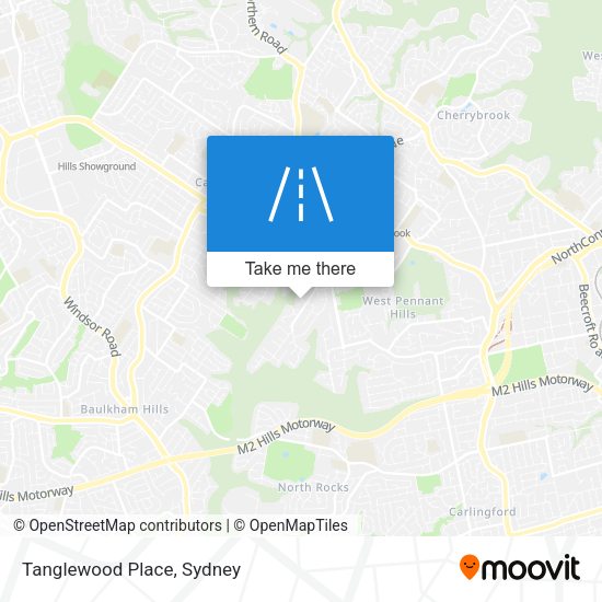 Tanglewood Place map