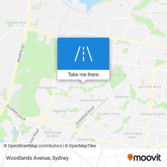 Woodlands Avenue map