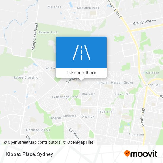 Kippax Place map