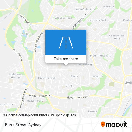 Burra Street map